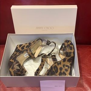 Jimmy Choo Leopard print wedges